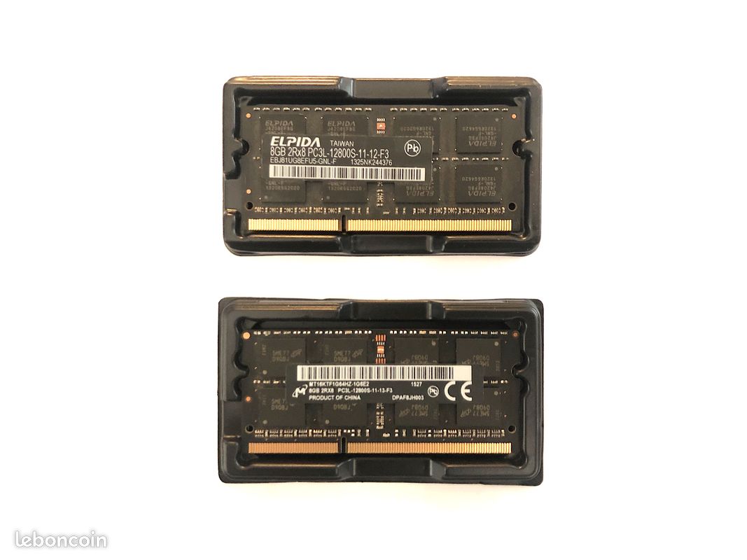 Mémoire 16 Go (2 x 8 Go) SODIMM 1600 MHz DDR3 PC3-12800 - Mémoire RAM