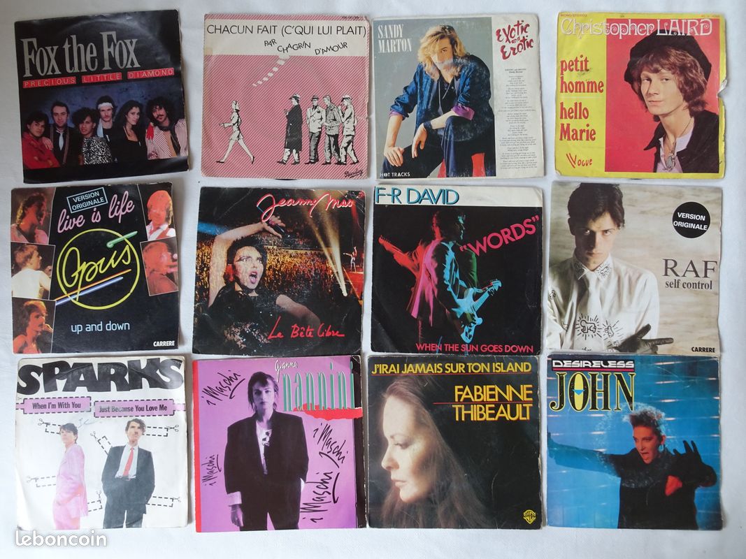 Lot1, 12 disques vintages vinyles (image 1)