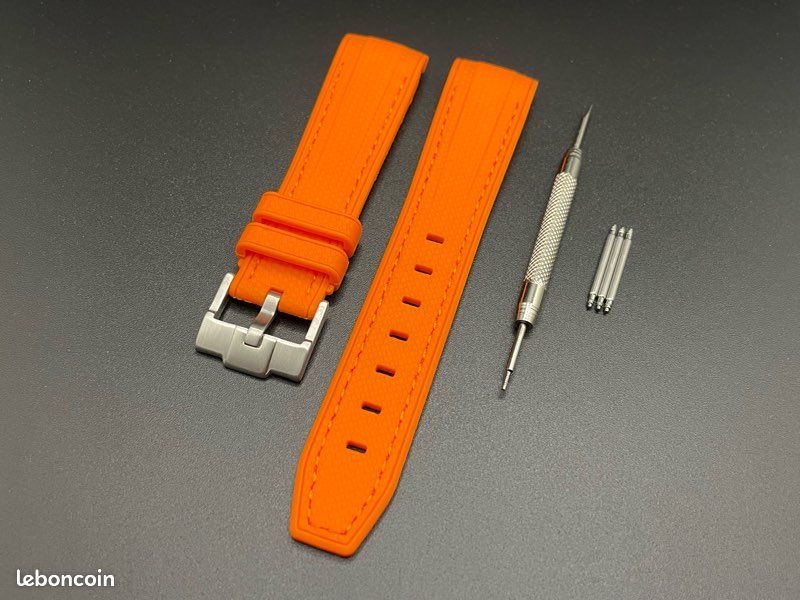 Bracelet caoutchouc Omega Moonswatch Mission To Jupiter Orange (image 1)