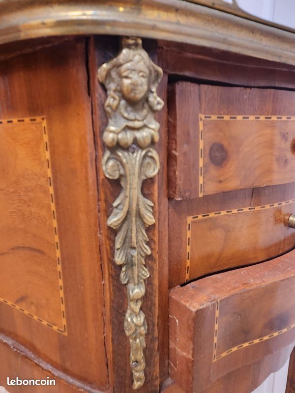 Chevet forme rognon style Louis XVI marquetée (image 12)