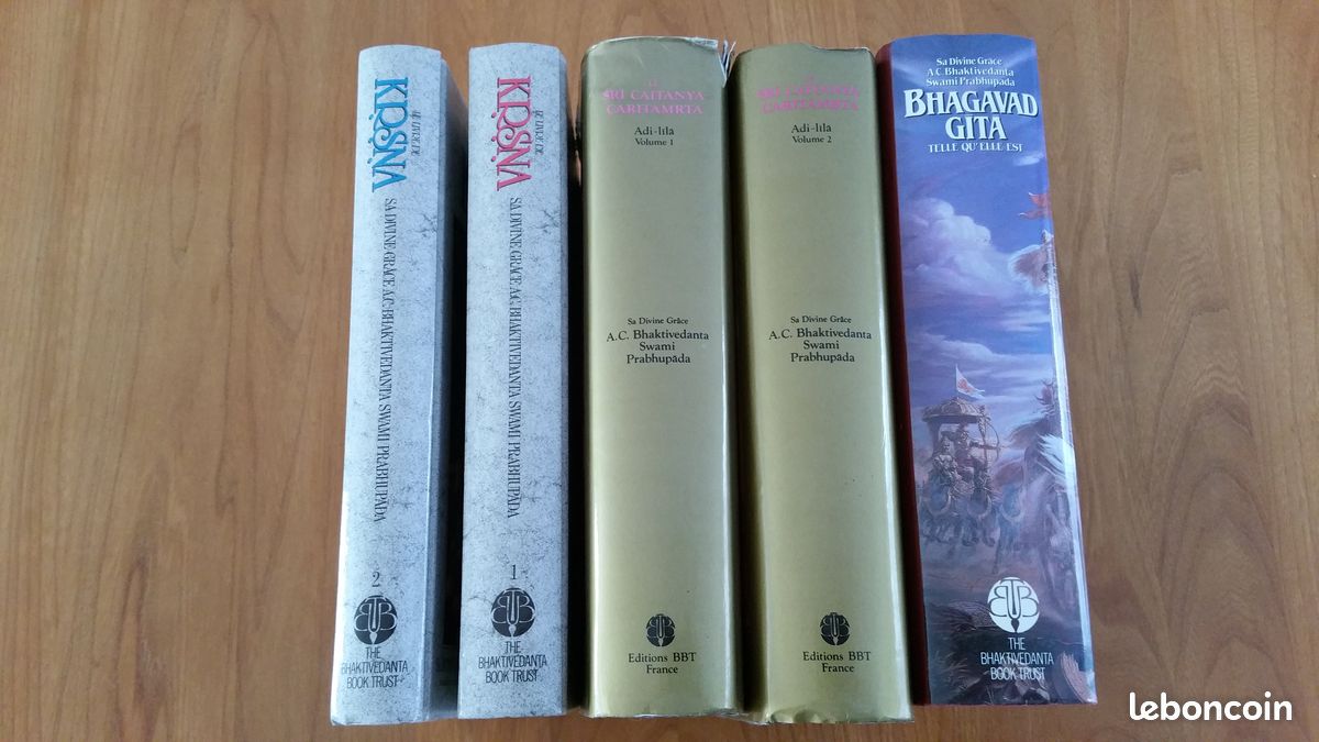 5 livres La Bhagavad-Gita telle qu'elle est A.C Bhaktivedanta Swami Prabhupada – édition complète - année 1986 (image 4)