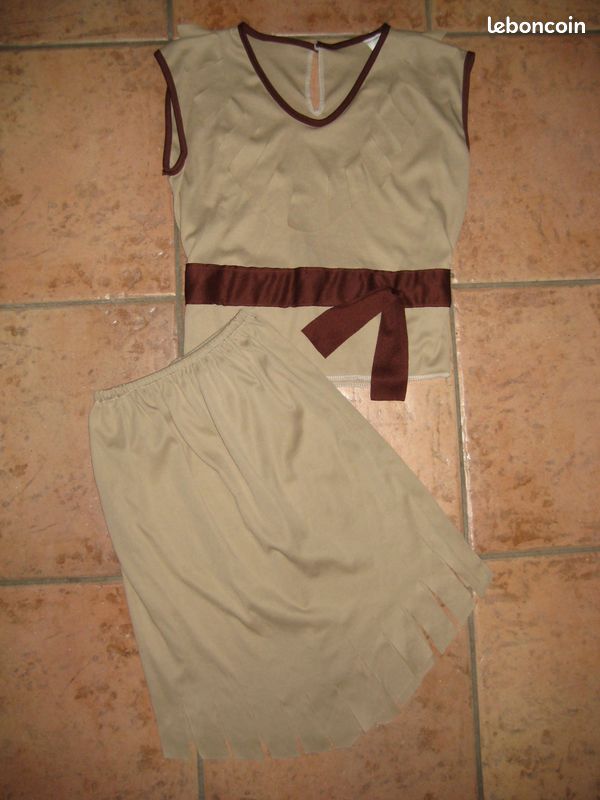 Déguisement costume INDIENNE en 2 pièces jupe + haut TAILLE 7-10 ans / 120-130 cm (image 1)