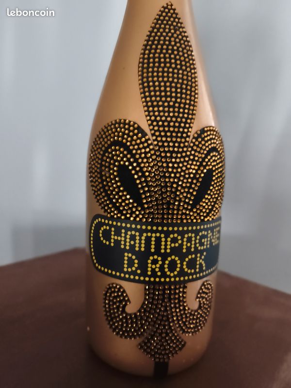 Bouteille Factice décoration Bar Champagne DRock Swarovsky éclairante (image 2)