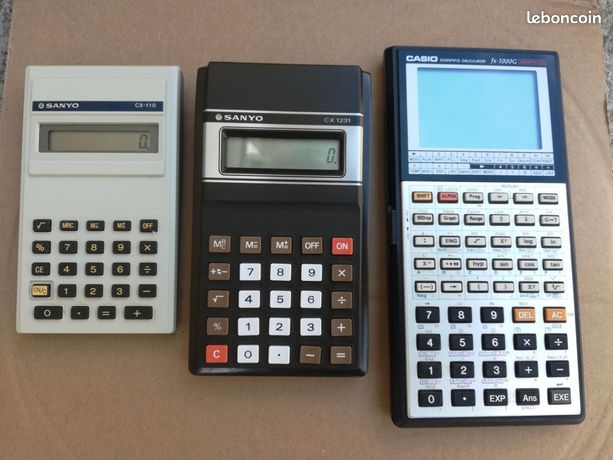Calculatrice De Poche Vintage Sanyo CX 7211T - Basique à Piles