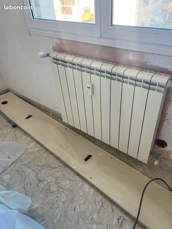 Radiateur à eau blanc (5 verticales et 1 horizontale) (image 5)