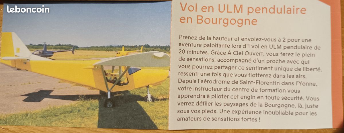 Vol en ULM pendulaire en Bourgogne (image 1)