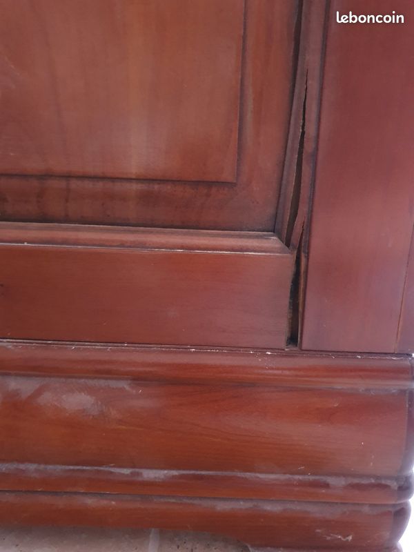 Armoire penderie Louis Philippe en merisier (image 9)