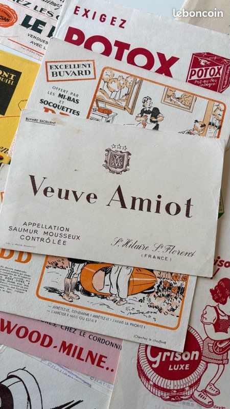 Lot 47 buvards publicitaires anciens années 1940-1960 – 29 modèles différents (image 14)