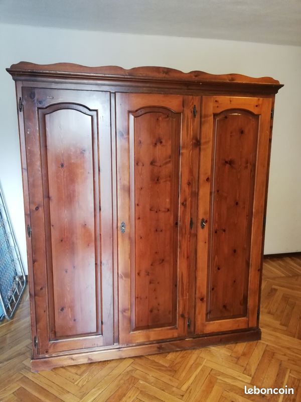 Armoire 3p bois solide (image 1)
