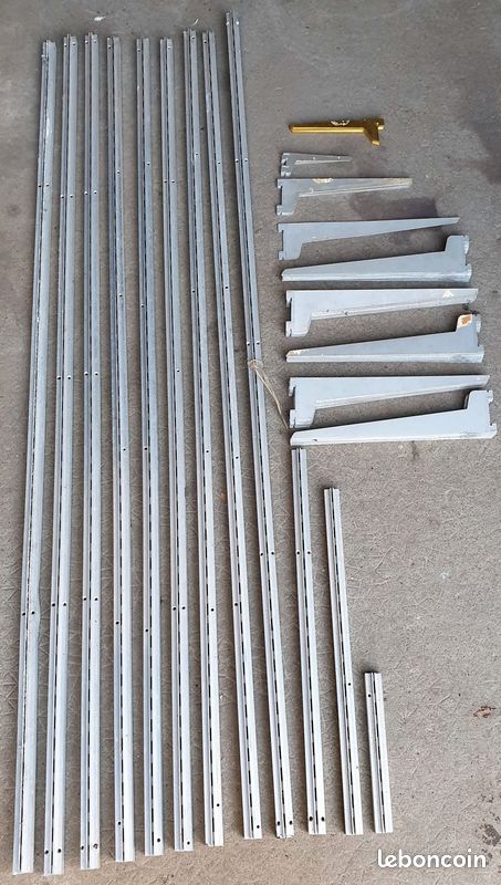 Lot Crémaillères M19 alu et acier encastrables + consoles (image 4)