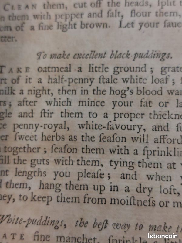 London and Country Cook 1749 (ancien livre de cuisine) (image 6)