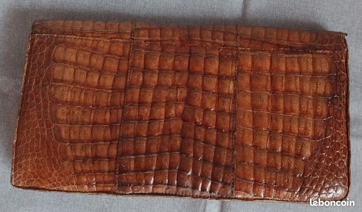 Sac à main, pochette en peau de crocodile véritable (image 3)
