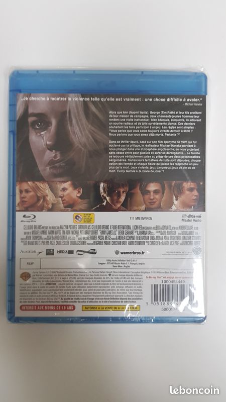 Blu Ray Collector "FUNNY GAMES US". Etat neuf, produit rare (image 2)
