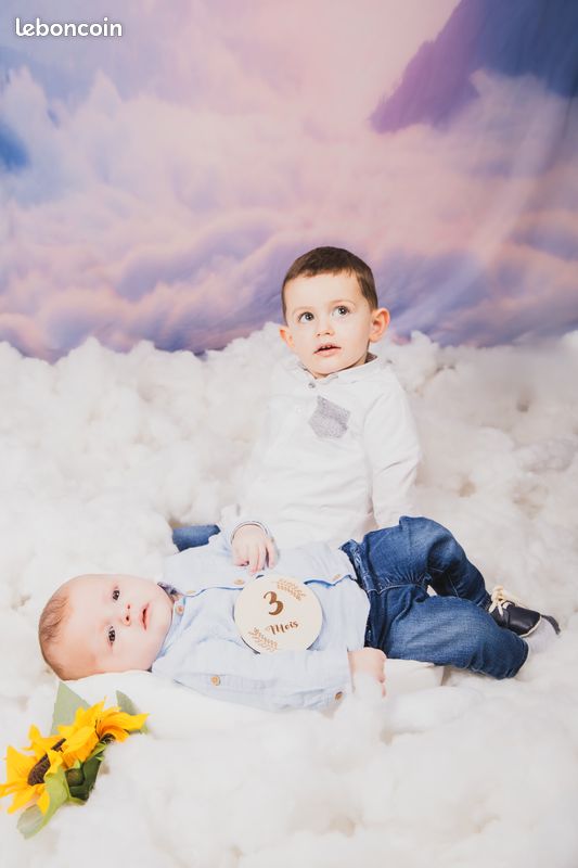 Kit De 2 Fond Tissu Pour Studio Photo Video DynaSun W001 Blanc +W002