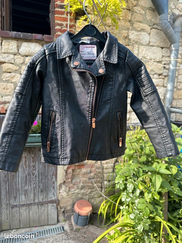 Zipper Manteau Veste Simili Cuir Garcon 10 Ans Blouson ORCHESTRA