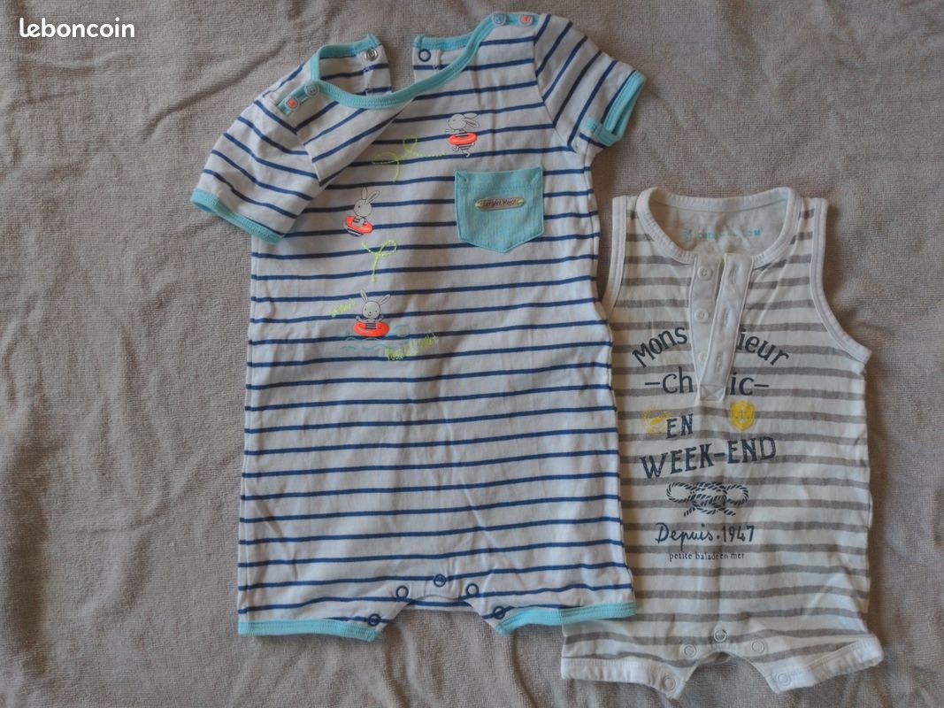 Pyjama short Sergent major 12 mois (image 1)