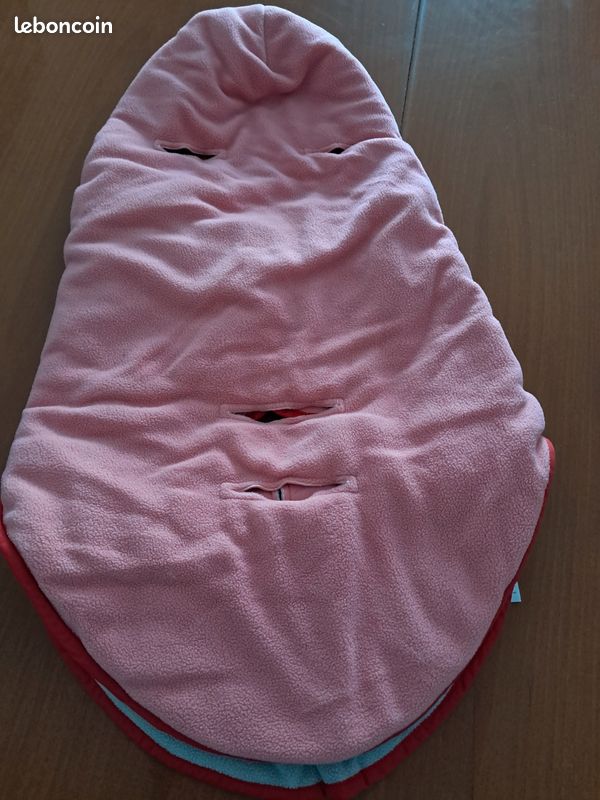 Housse Siège Poussette Bébé En Coton Doux Réversible - Rembourrage Confort XXL 35x80 Cm, 8 Fentes Sangles, Universelle Poussette/Siège Auto