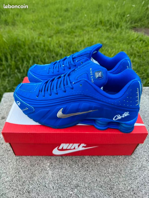 Corteiz x Nike Shox R419 Shoe Bleu (image 1)