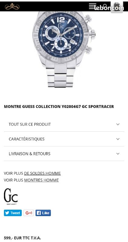 Montre GC neuve jamais portée 400 euros (image 3)