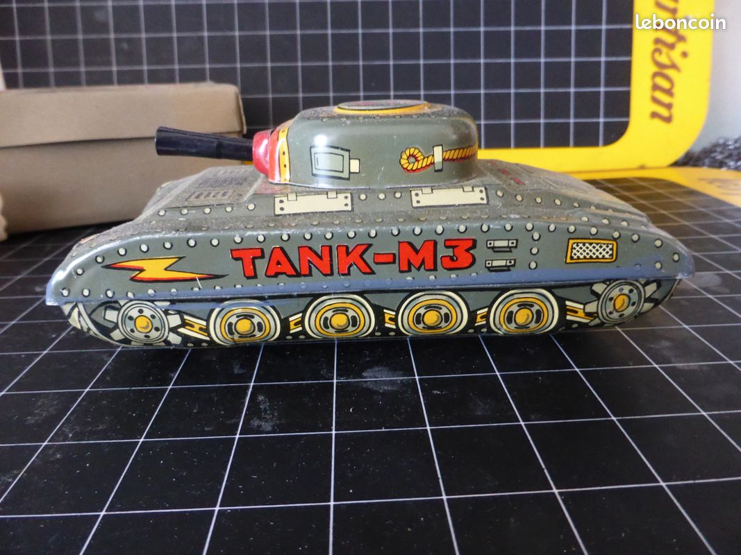 Tank Char Militaire tôle neuf boîte jouet vintage chinois 1960 Ps319