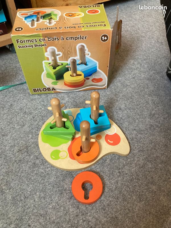 Formes en bois à empiler + éléphant en bois (image 3)
