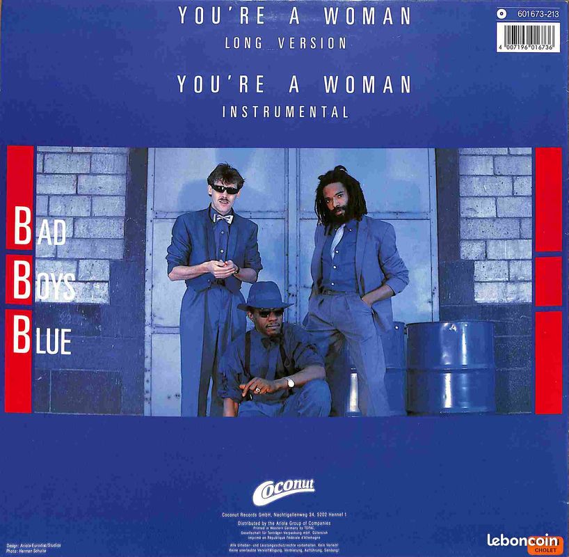 Maxi 45 Tours - You're a woman - Bad Boys Blue (image 2)