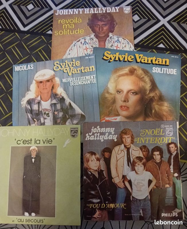Anciens disques vinyle 45 tours (image 1)