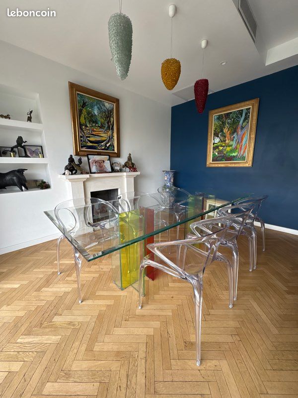 Table Diapo Roche Bobois 6 personnes + 6 chaises Roche Bobois (image 2)