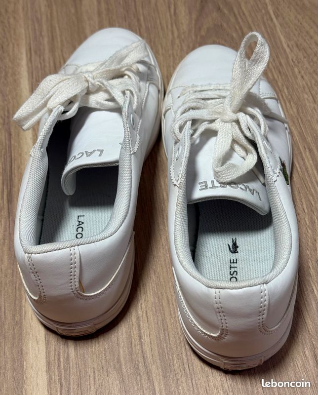 Baskets Lacoste fille taille 35 blanche (image 4)