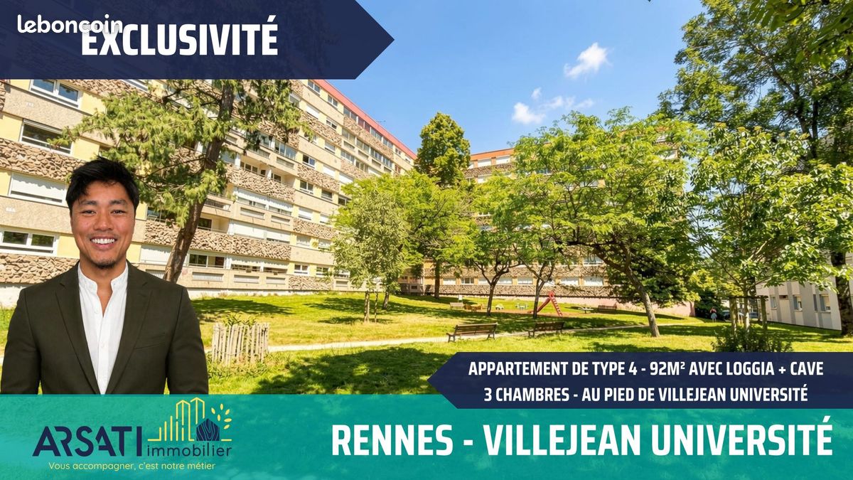 Appartement 4 pièces 92 m² · à Rennes · 92 m² · 212 000 €