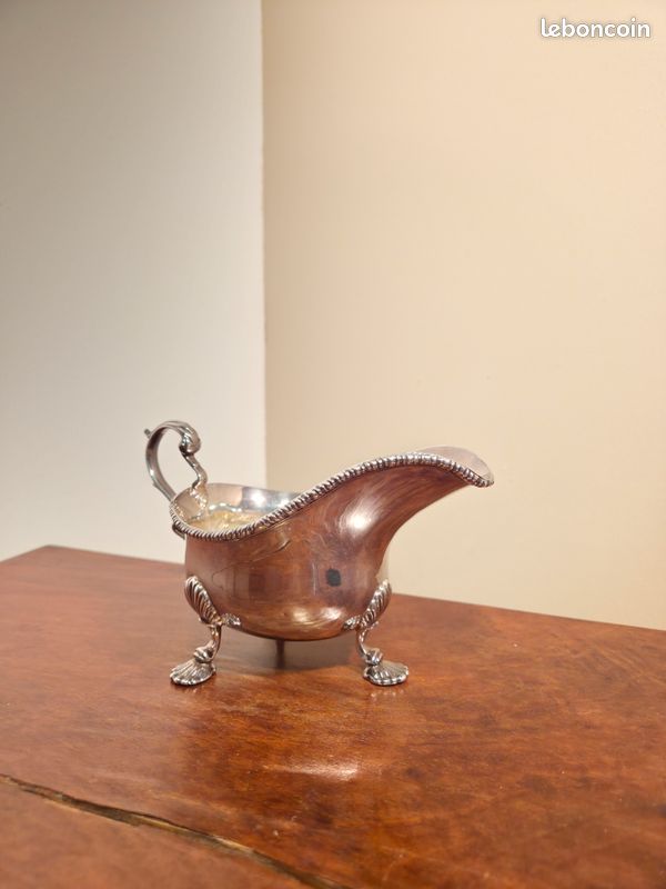 Cuillère à Sauce En Argent Massif – Vintage, élégante, Sans Marque