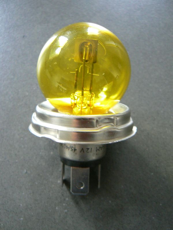 Ampoule R2 code européen jaune 12v - Équipement auto