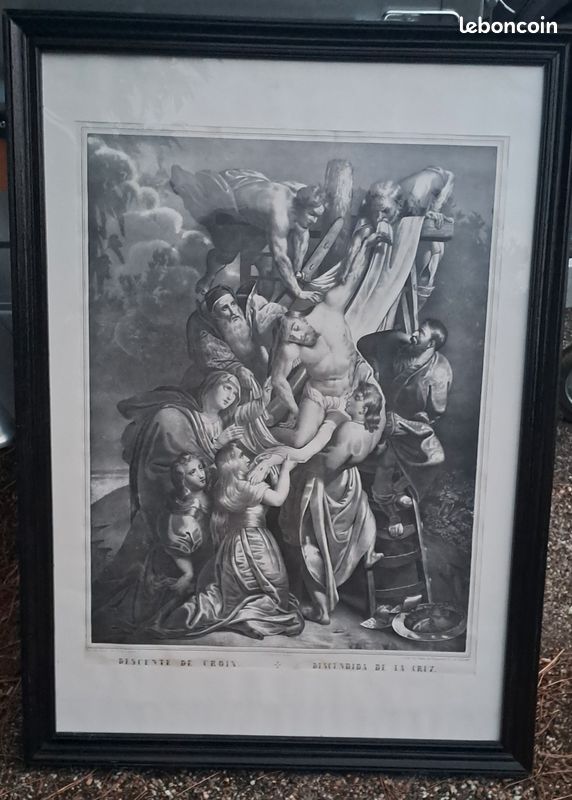 Lithographie "descente croix" de jésus (image 1)