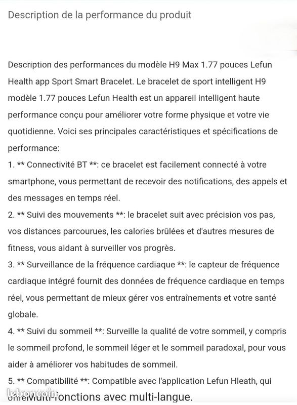 H9 max smart watch non apple pas de marques (image 10)