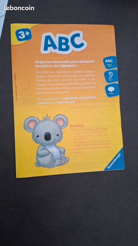 Jeu éducatif abc ravensburger - Nature et Découvertes