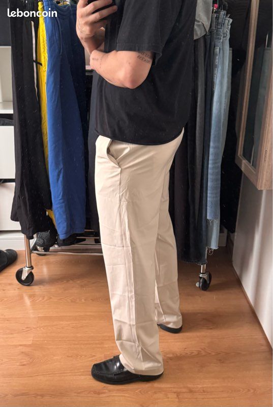 Pantalon Uniqlo Beige ( Taille S ) (image 4)