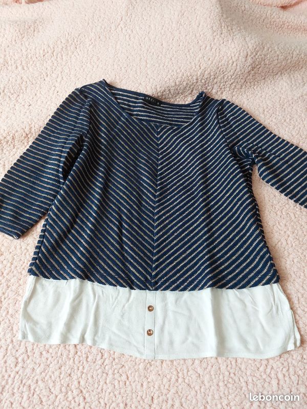 Pull BREAL bleu et doré (image 2)