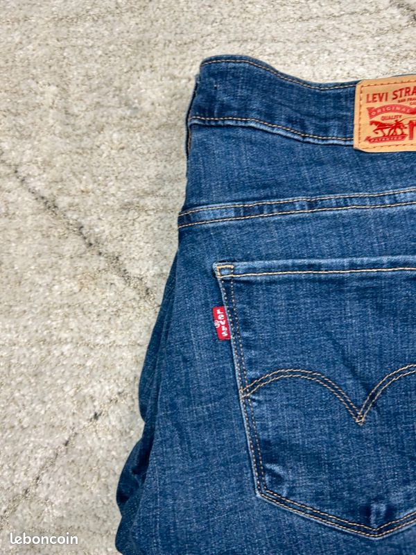 Jean Femme Blue Inc Slim Délavé Bleu Foncé - Taille 12, Jambe 31, En Très Bon état D'occasion