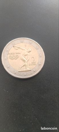 Pièce 2 Euros Jeux Olympiques Athènes 2004 – Rare Surplus Métal – TTB