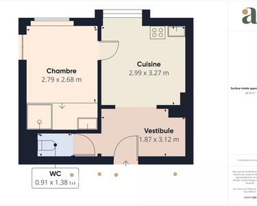 Appartement 160 900 € - 27 m²