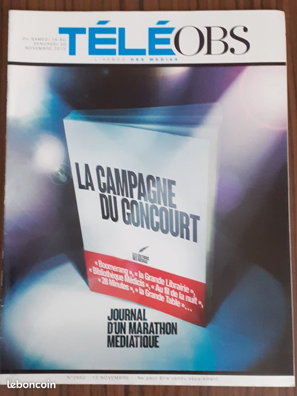 L'OBS + Télé Obs n°2662 - 11/2015 - N. Hulot - Chasseurs - Nigéria - Goncourt (image 3)