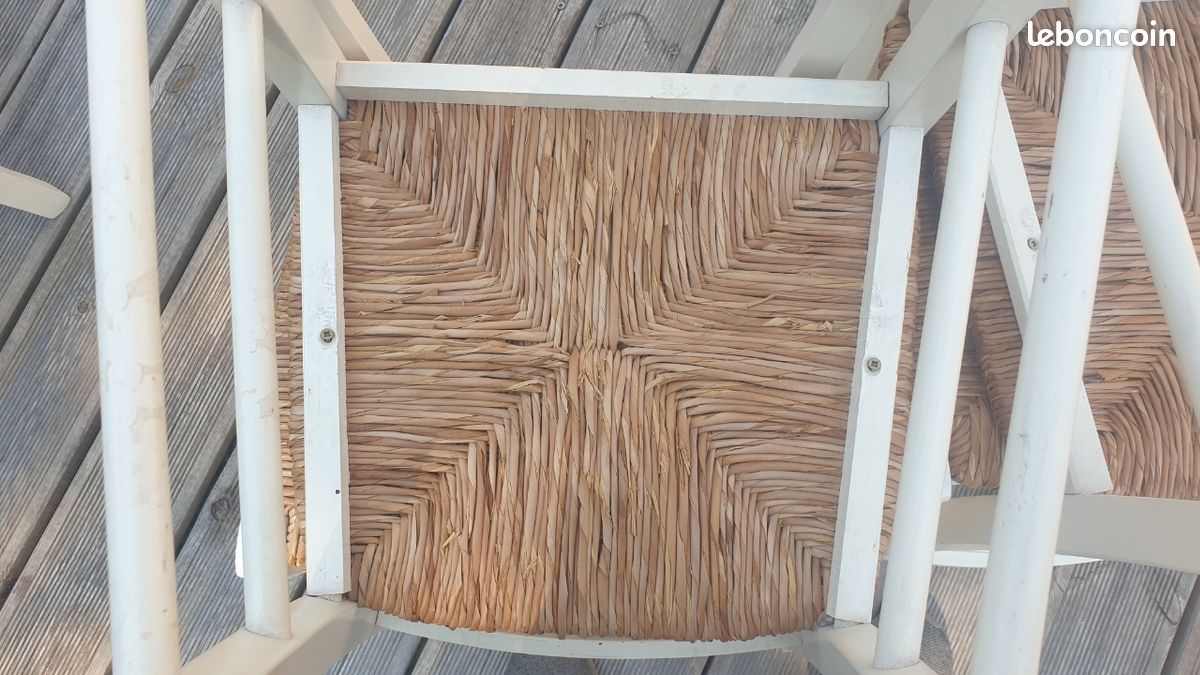 5 chaises de cuisine blanches (image 3)
