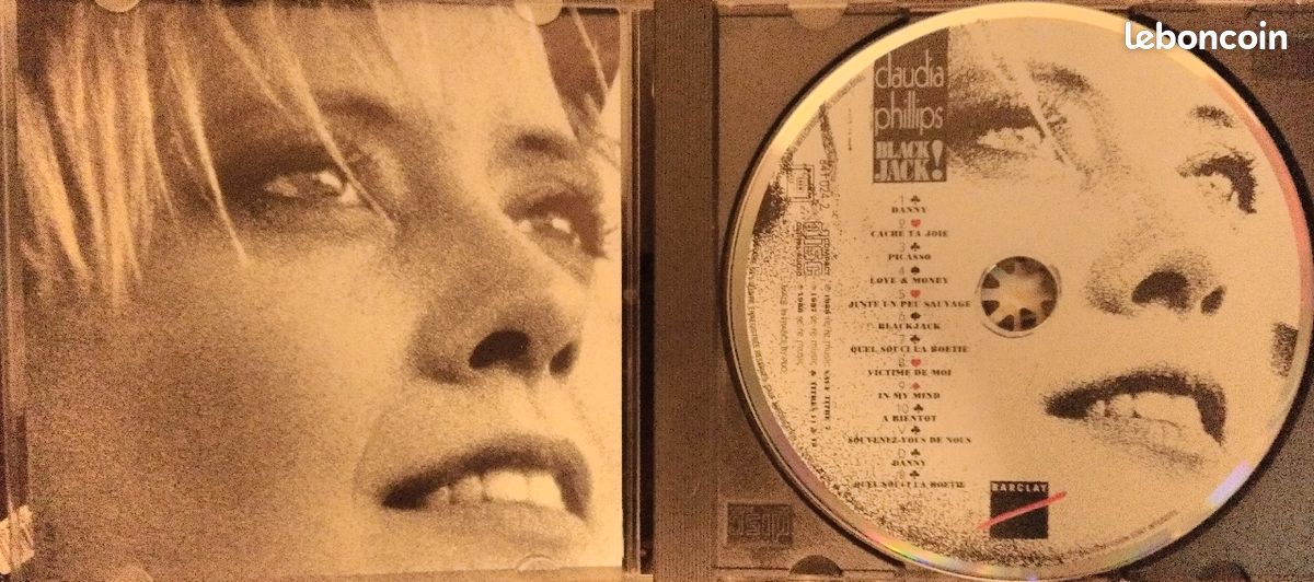Cd album variété française Claudia Phillips - Black jack (image 3)