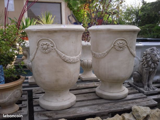 POTS " style anduze" JARDINIERE en pierre