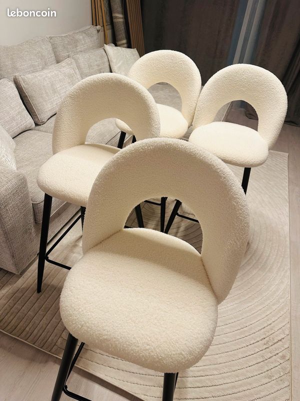 Chaise laine blanche (image 2)