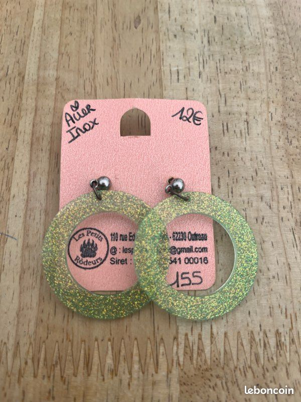 Bijoux boucles d’oreilles créatrice (image 1)