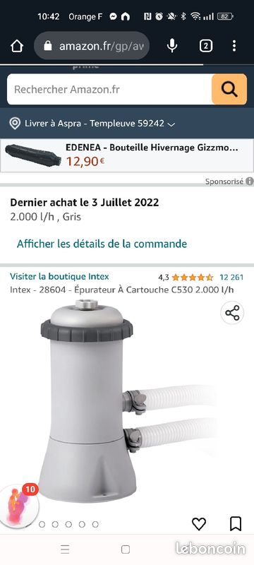 Piscine bestway 3/2 et accessoires (image 6)