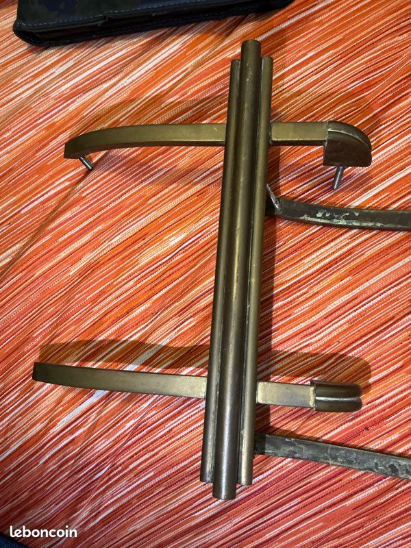 Rare poignées de porte bronze art deco géométrique (image 7)