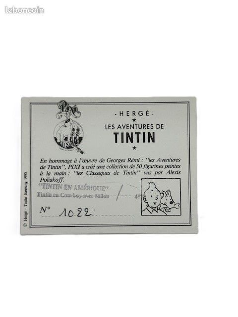 Hergé, Figurine Tintin en Ecossais avec Milou, Pixi, 1990