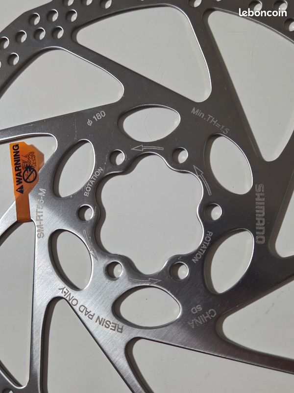 Disque de Frein Shimano SM-RT56 6 Trous 180 mm neuf - Équipements vélos